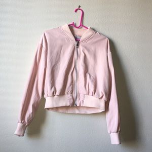 Rose pink bomber jacket